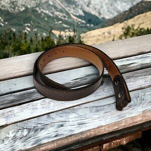 Belts by Herb Dark Brown SNAKESKIN Belt - Size 36